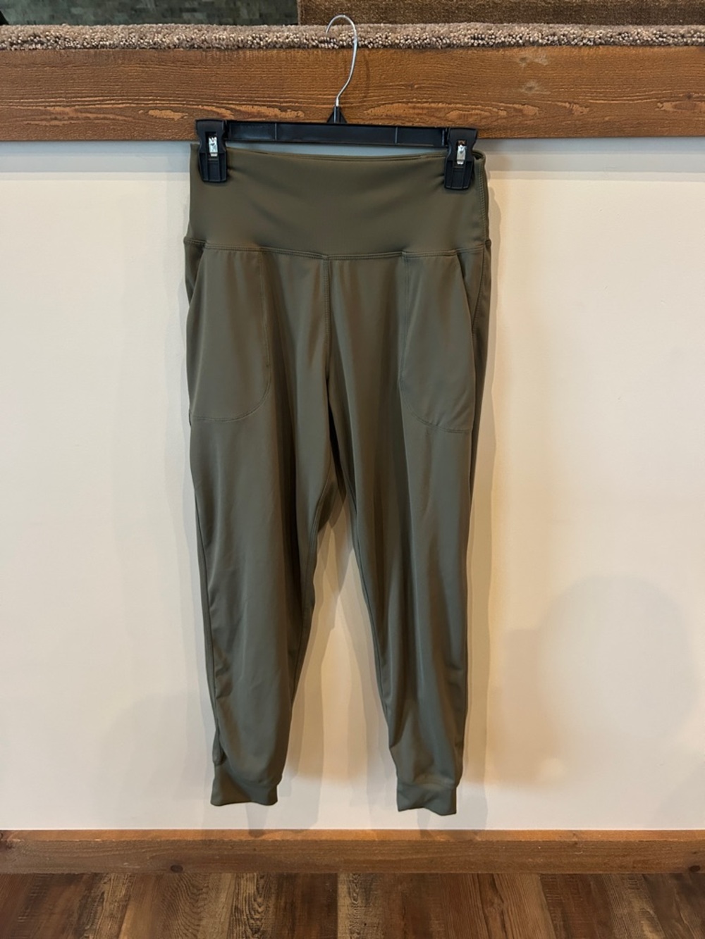 Old Navy Olive Green High-Waist Track Joggers